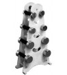Soporte y juego de mancuernas