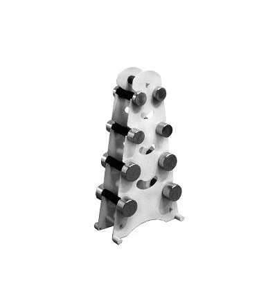 Soporte y juego de mancuernas