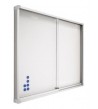 Vitrina de anuncios- Gris magnética con puertas correderas