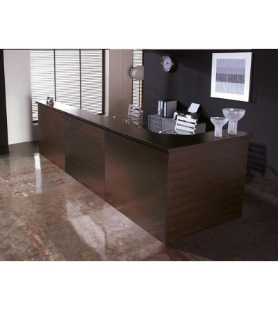 Mueble de recepción color haya, wengue, blanco, etc.