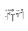 Mesa de oficina recta 140*80*72