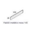 faldón metalico para mesa Exe de 140