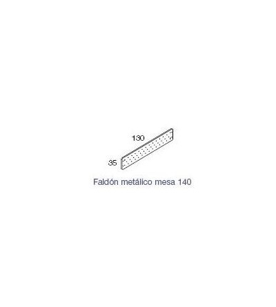 faldón metalico para mesa Exe de 140