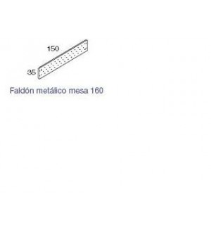 faldón metalico para mesa Exe de 150*35
