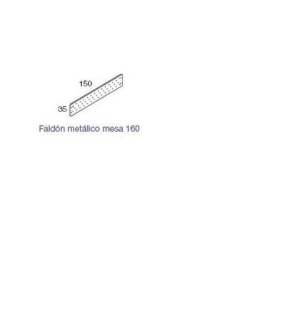 faldón metalico para mesa Exe de 150*35