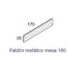 faldón metalico para mesa Exe 180 de 170*35