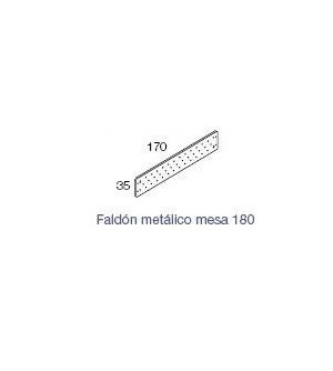 faldón metalico para mesa Exe 180 de 170*35