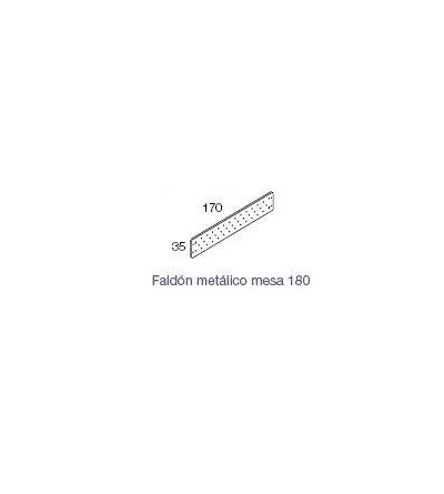 faldón metalico para mesa Exe 180 de 170*35
