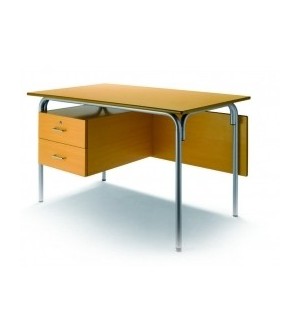 Mesa escolar con 2 cajones+faldon