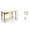 Mesa escolar con 2 cajones+faldon