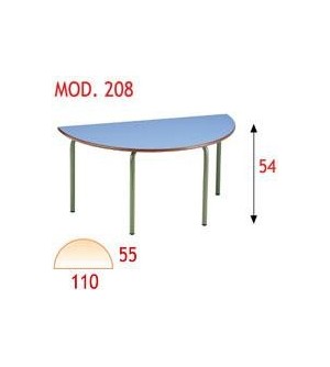 Mesa semicírculo infantil
