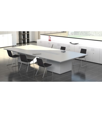 Mesa de reuniones moderna en blanca y gris