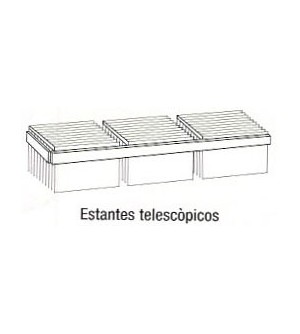 Estante telescópico