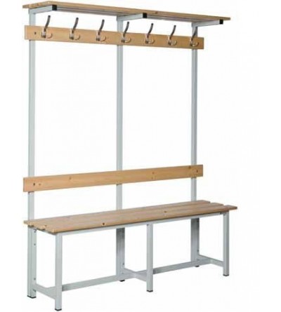 Banco madera con techo