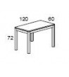 Mesa auxiliar / ala recta 120*60*72