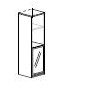 Mueble oficina columna con puerta baja de cristal