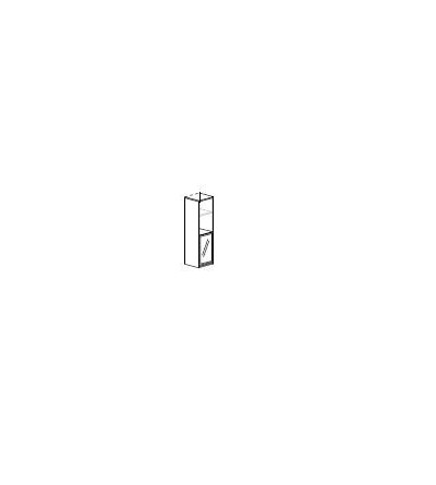 Mueble oficina columna con puerta baja de cristal