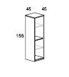 Mueble oficina columna con estantes