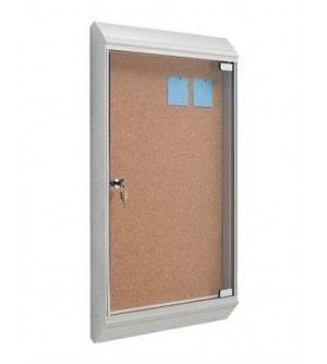 Vitrina de anuncios con puerta - tapizada
