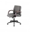 Sillón de oficina con brazos de madera